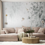 Fototapety Vtáky lietajúce vtáky v hmle