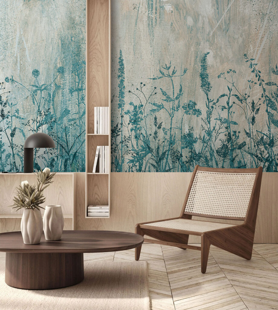 Botanical silhouettes in serene hues