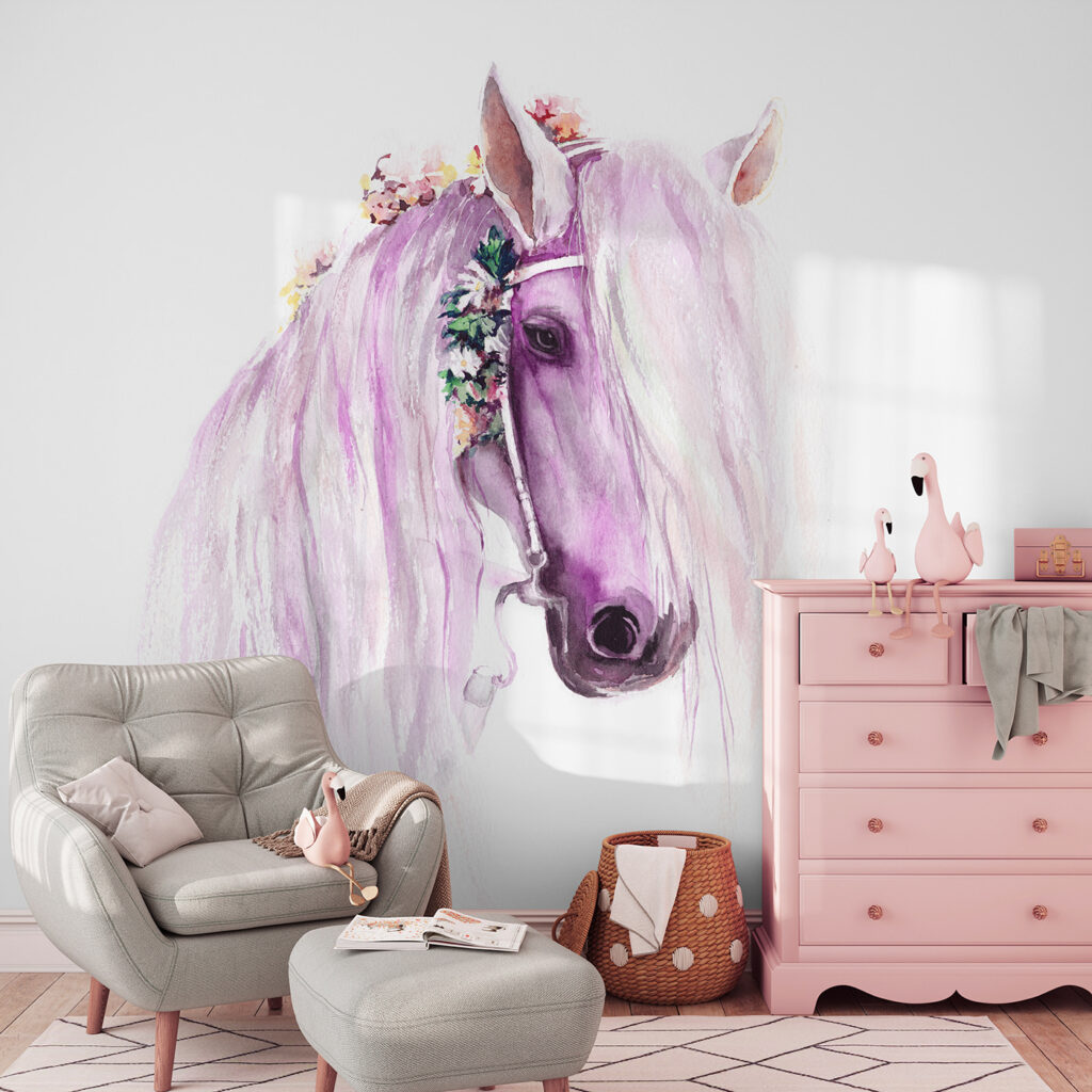 A watercolor of a horse A watercolor of a horse