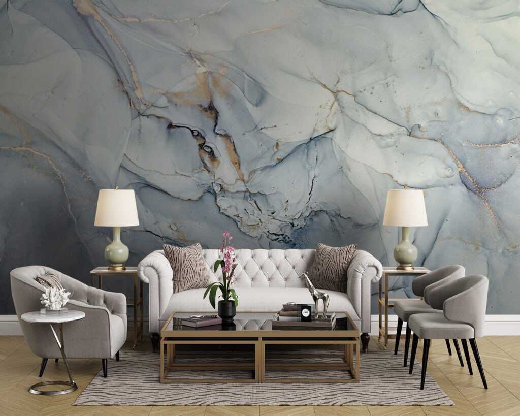 Soft hues in fluid abstract art