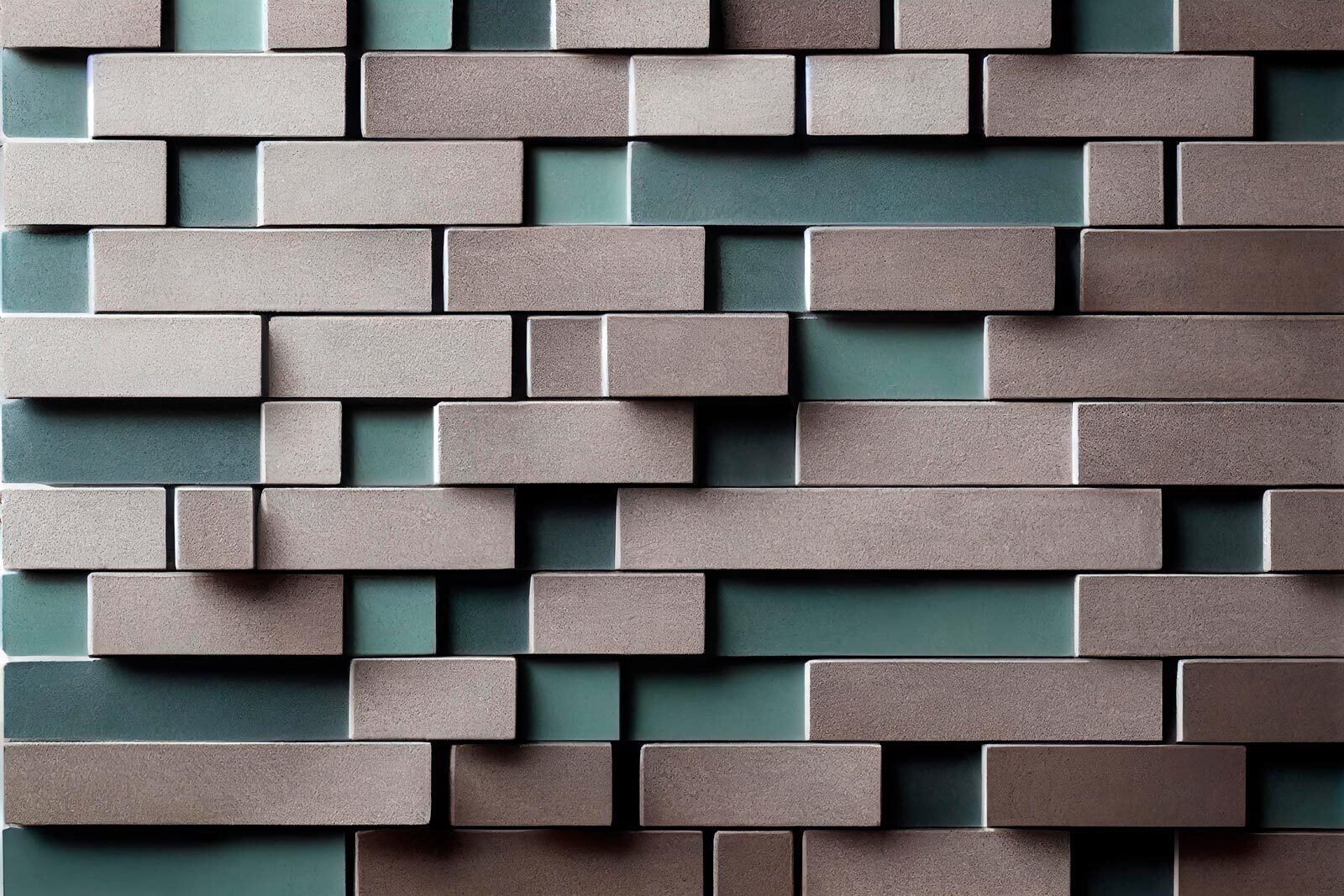 Wall of white and grey bricks Wall of white and grey bricks