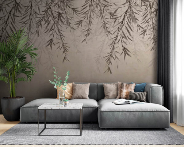 Jemná zeleň na pokojnom pozadí Fototapety Jemná zeleň na pokojnom pozadí