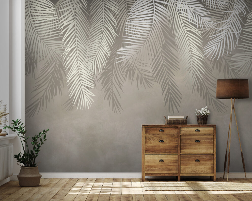 White leaves on a gray background White leaves on a gray background