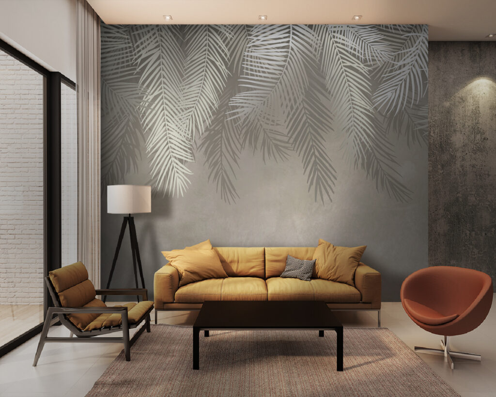 White leaves on a gray background White leaves on a gray background