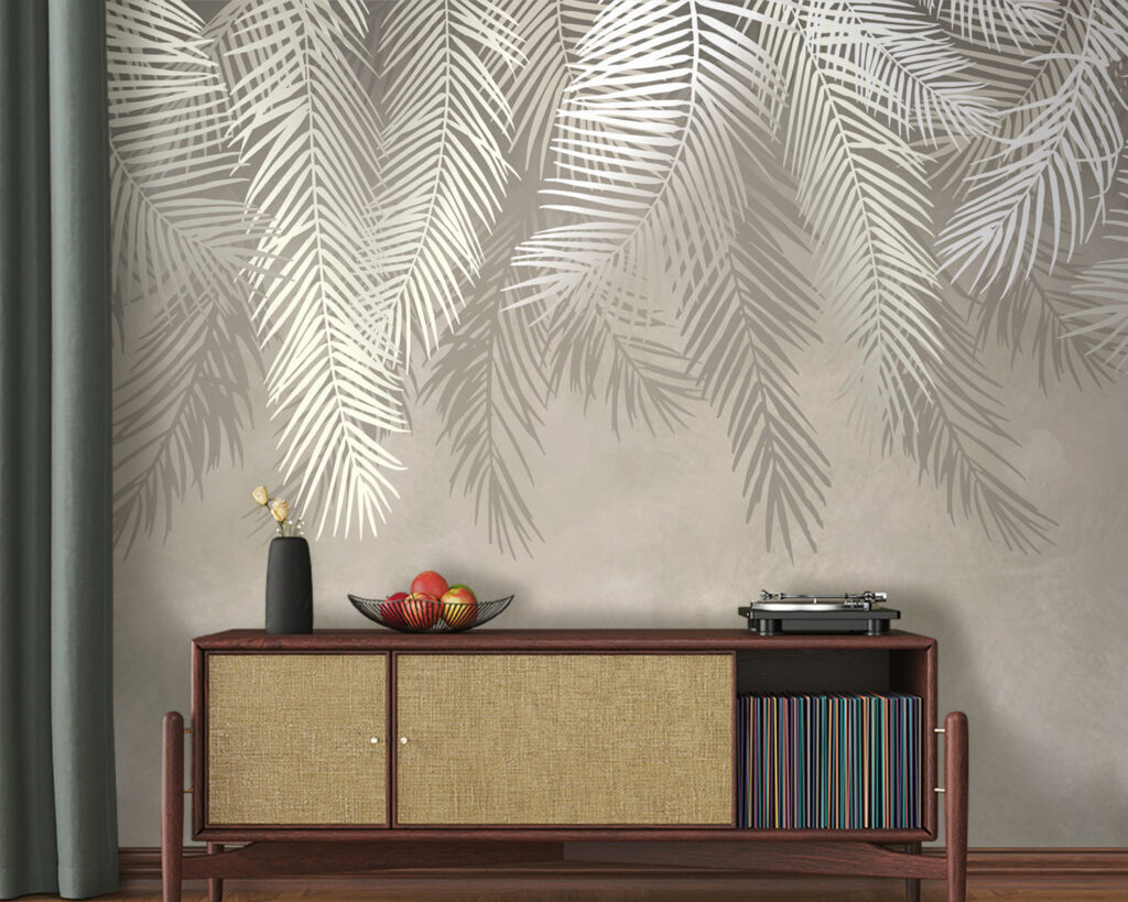 White leaves on a gray background White leaves on a gray background