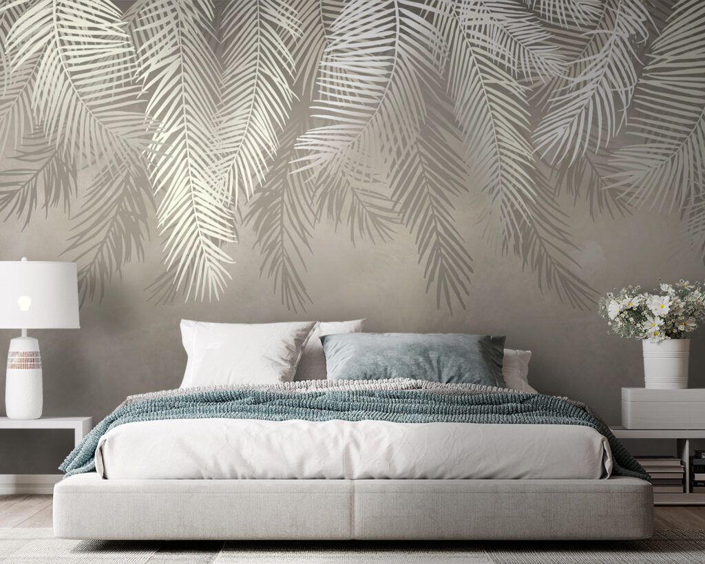 White leaves on a gray background White leaves on a gray background