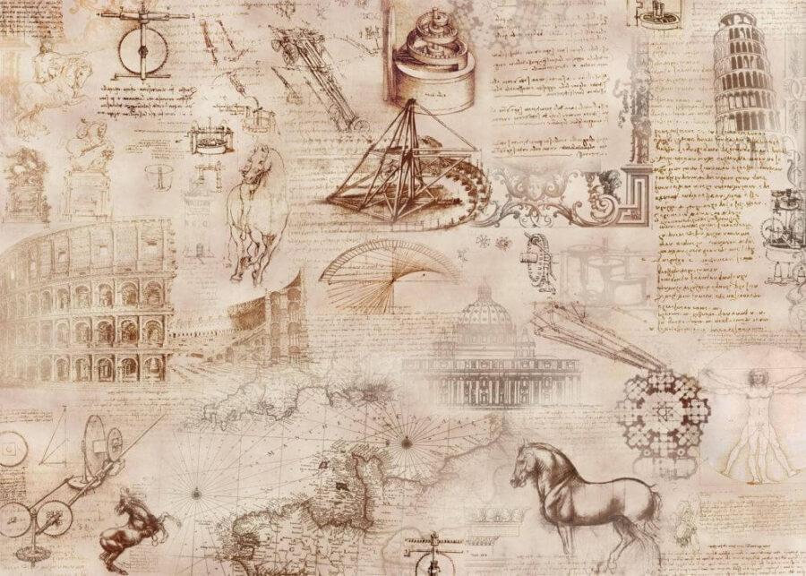 Historické ilustrácie a náčrty koláže. Historické ilustrácie a náčrty koláže.