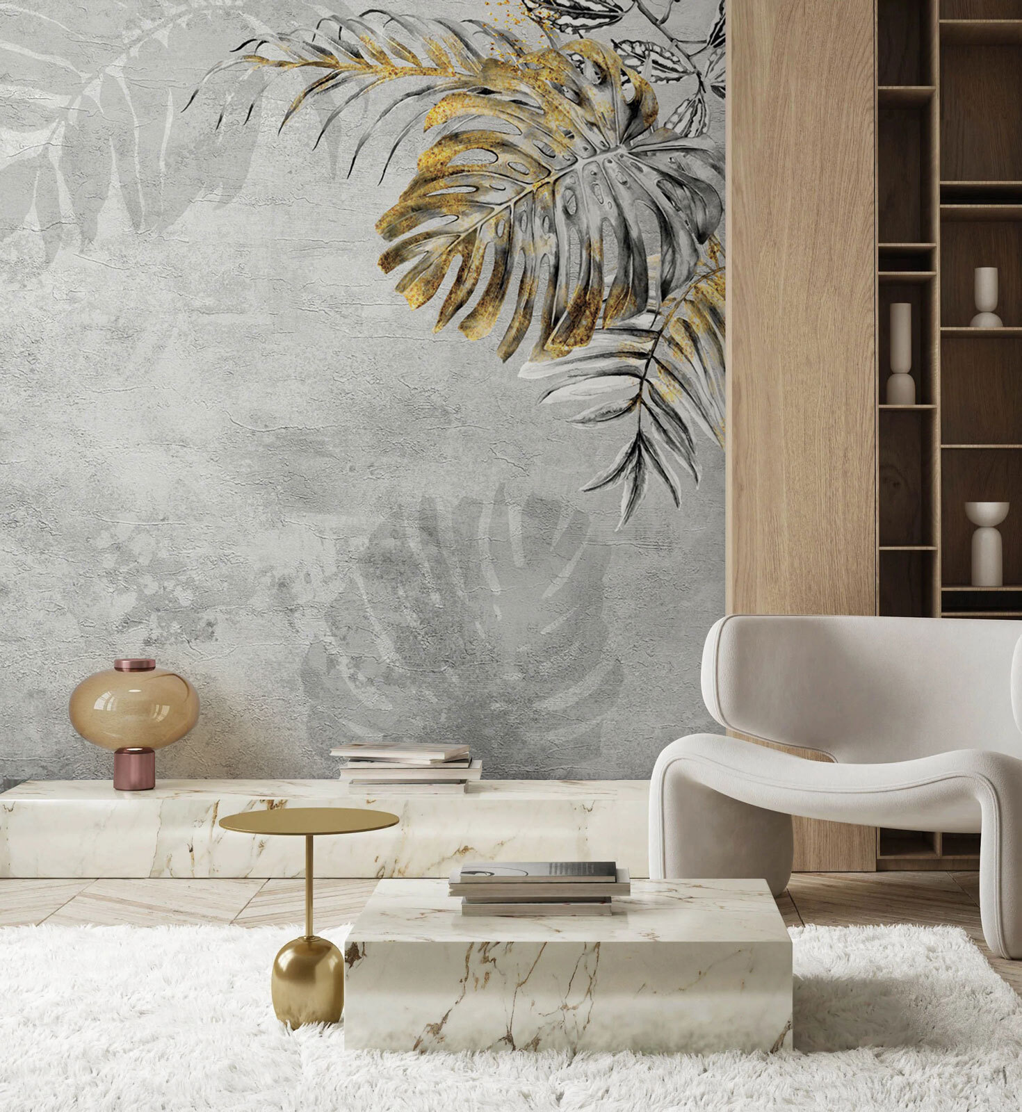 Prírodou inšpirované listy na textúrovanom pozadí u78603pih1m - Prírodou inšpirované listy na textúrovanom pozadí - tegory