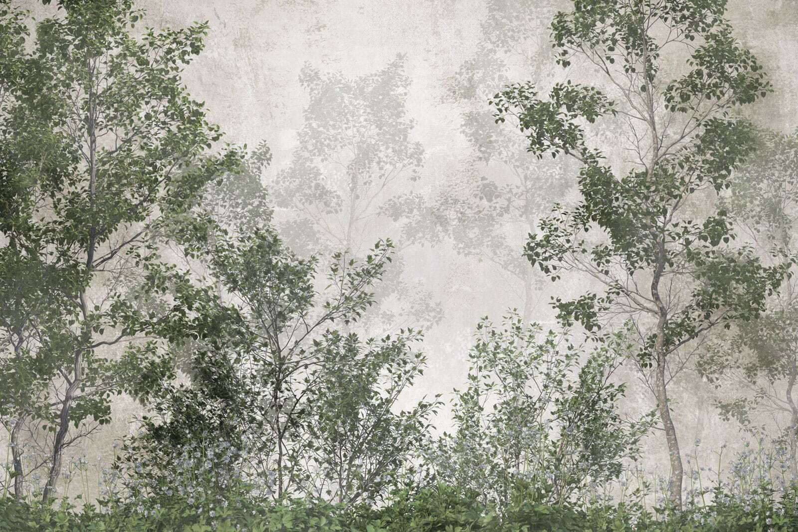 Group of trees with green leaves Group of trees with green leaves