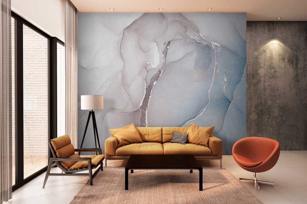 Abstract flowing shapes in soft tones