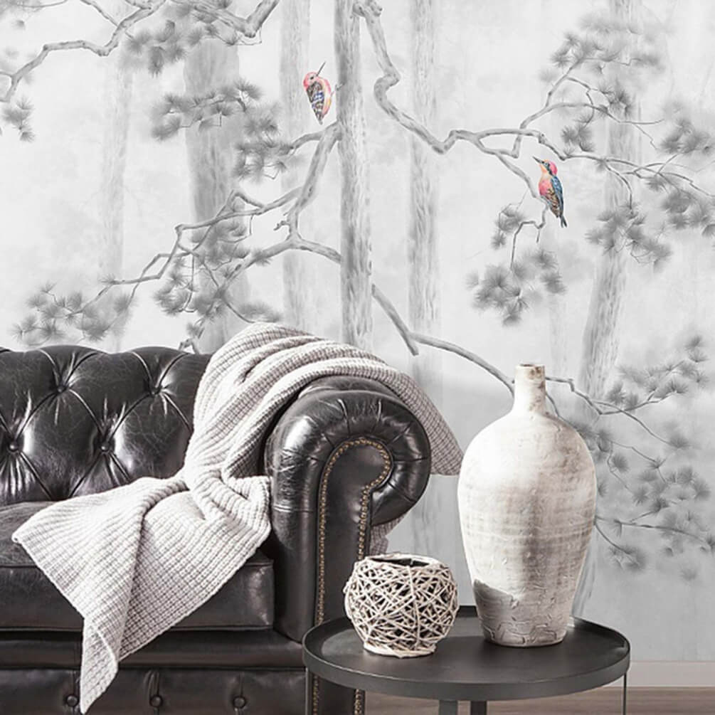 Group of birds on trees Group of birds on trees