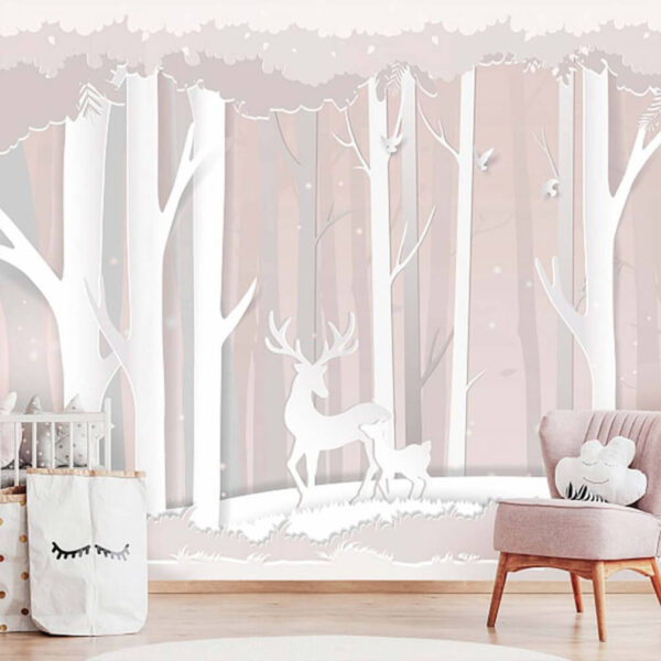 Fototapety Fototapety Papierový výrez jeleňa v lese (Katalógové číslo: u78388)