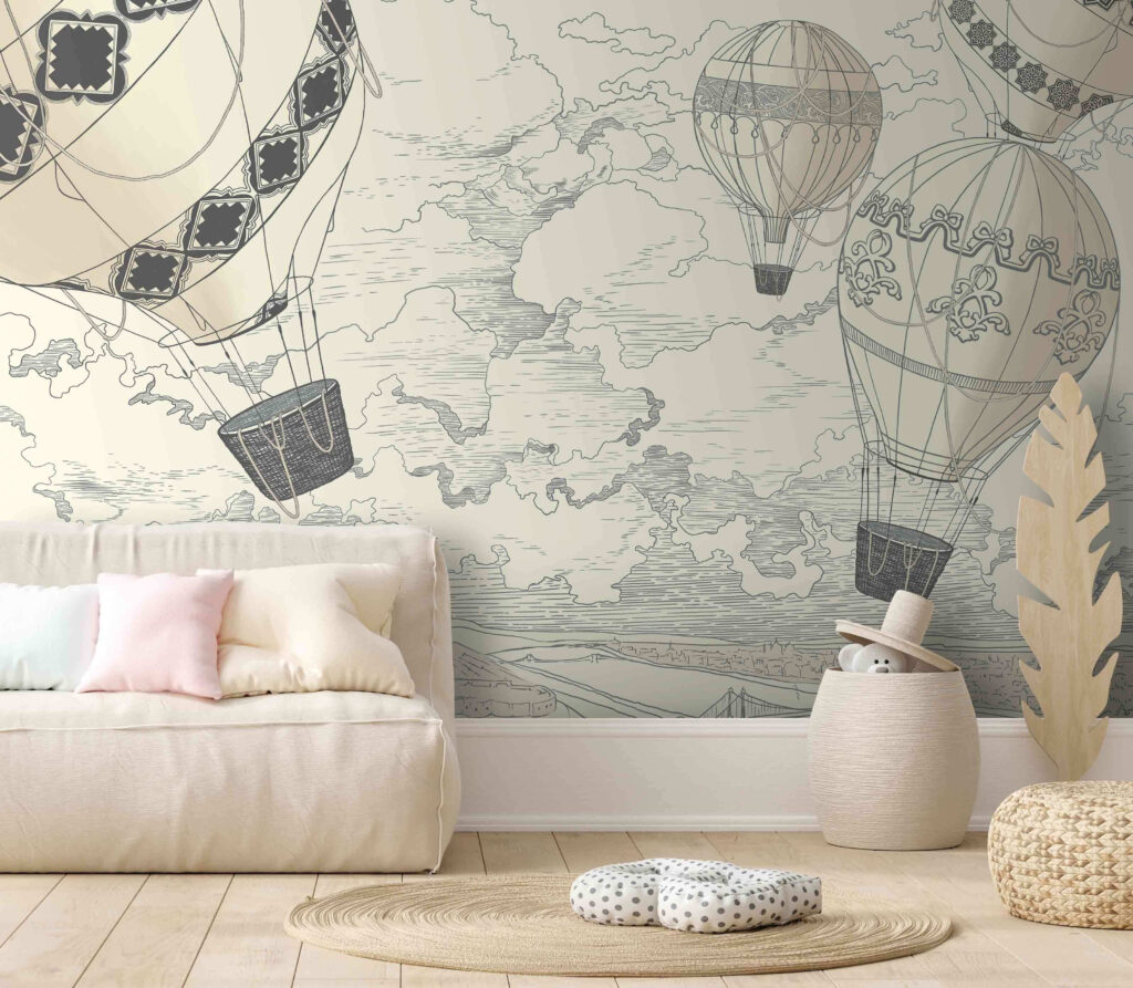 Group of hot air balloons in the sky Group of hot air balloons in the sky