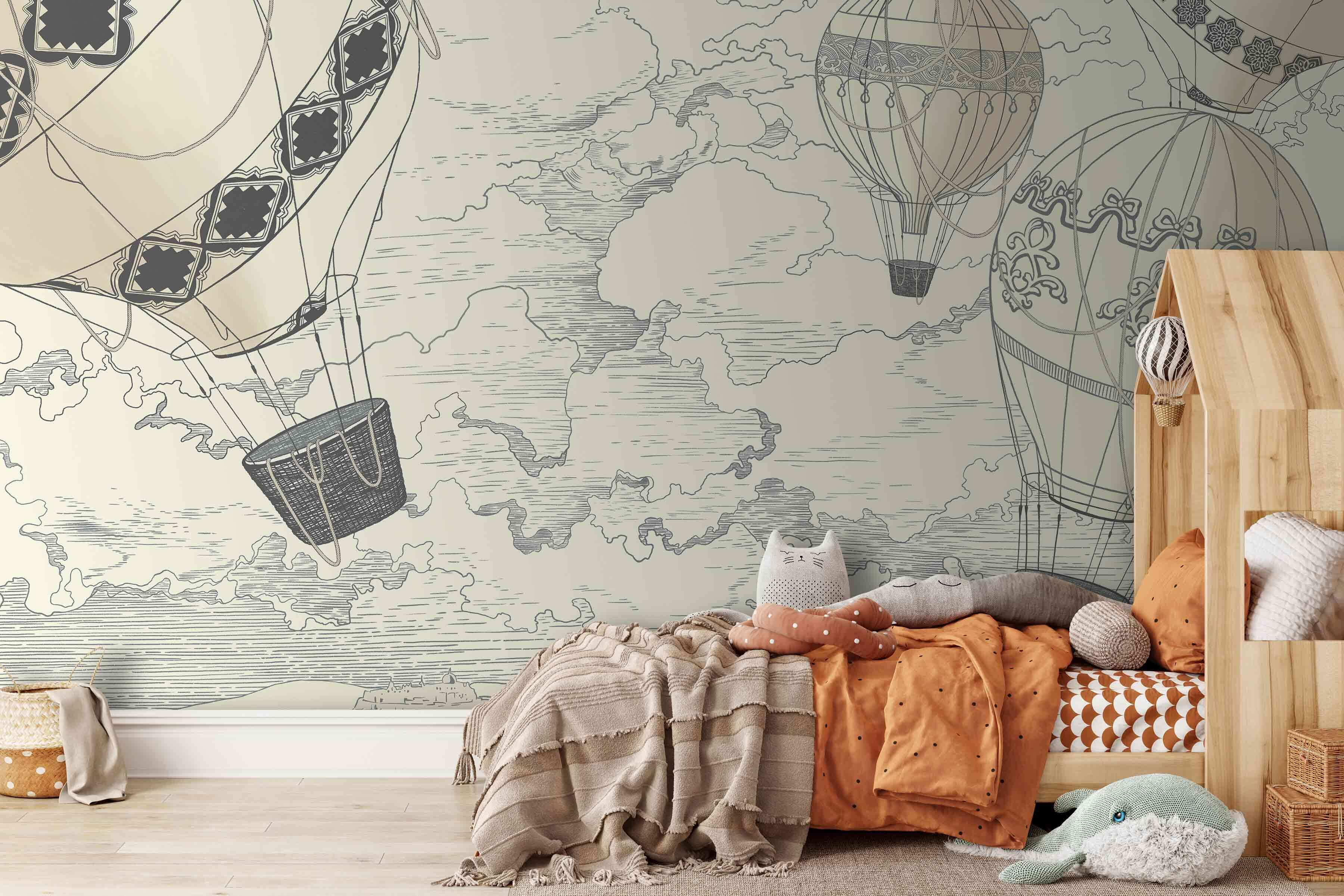 Group of hot air balloons in the sky Group of hot air balloons in the sky