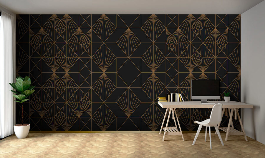 Elegantný kovový geometrický vzor