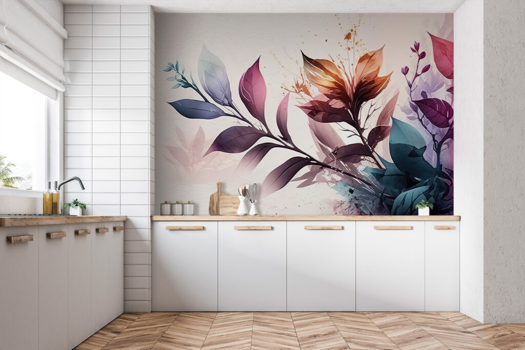 Vibrant foliage in soft pastel hues Vibrant foliage in soft pastel hues