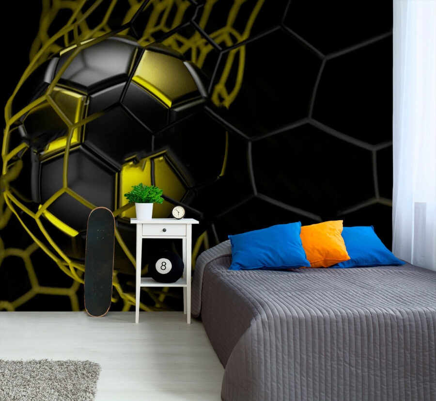 Futbalová lopta v sieti Futbalová lopta v sieti