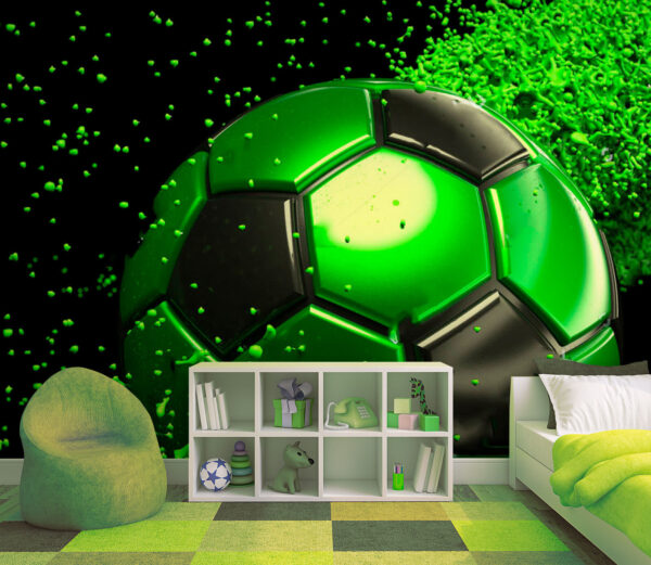 Zeleno-čierna futbalová lopta Zeleno-čierna futbalová lopta
