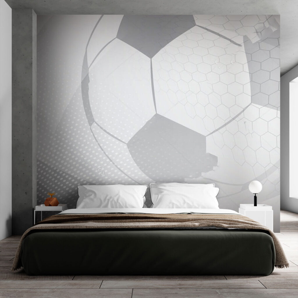 White football ball with a white background