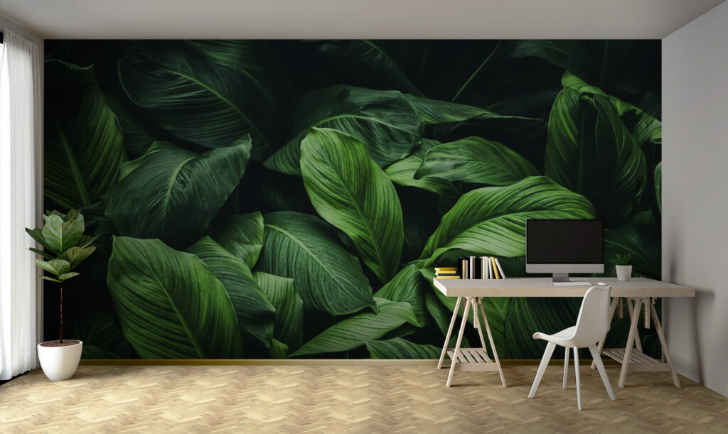 Group of large green leaves Group of large green leaves