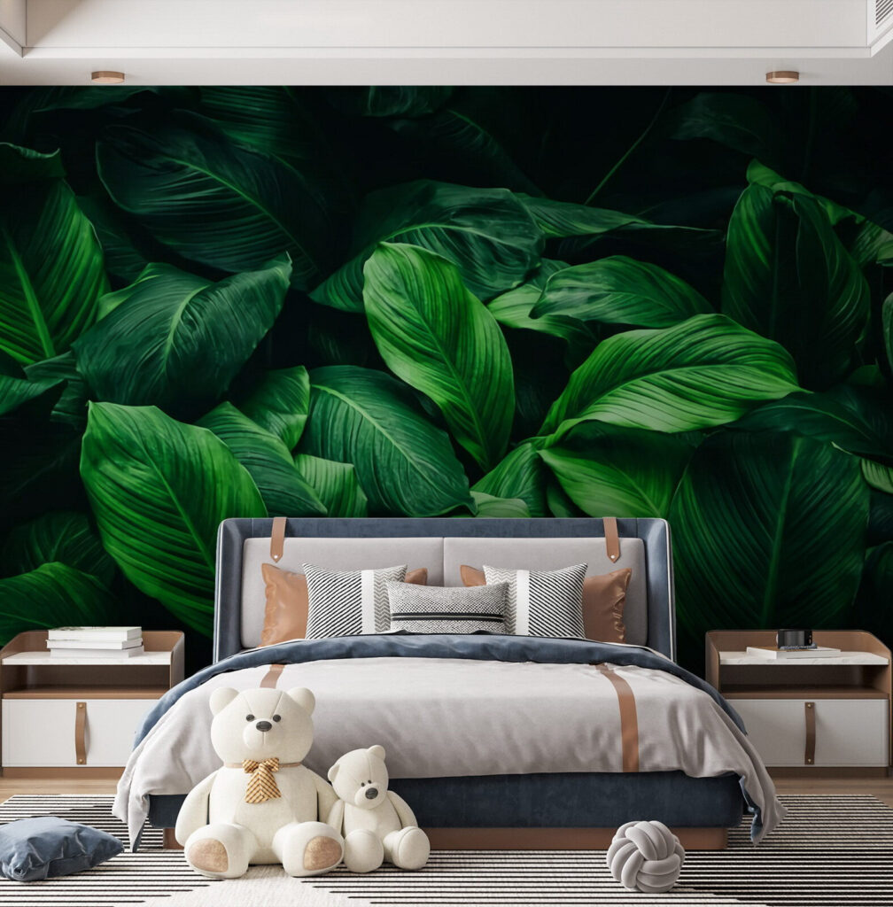 Group of large green leaves Group of large green leaves