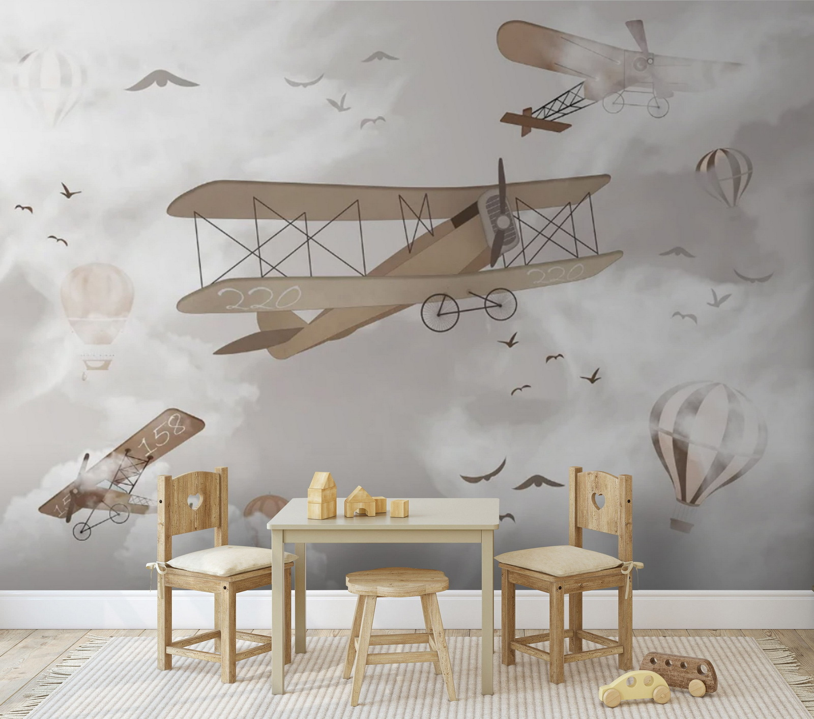 Group of airplanes in the sky Group of airplanes in the sky