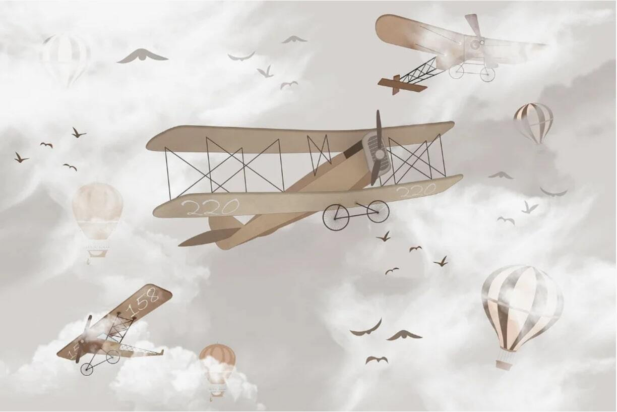 Group of airplanes in the sky Group of airplanes in the sky