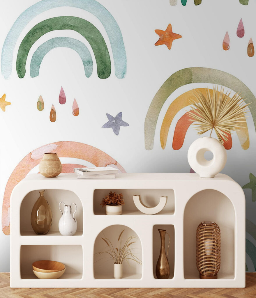 u72183pir3 879x1024 - Vzor akvarelovej dúhy a hviezd - tegory