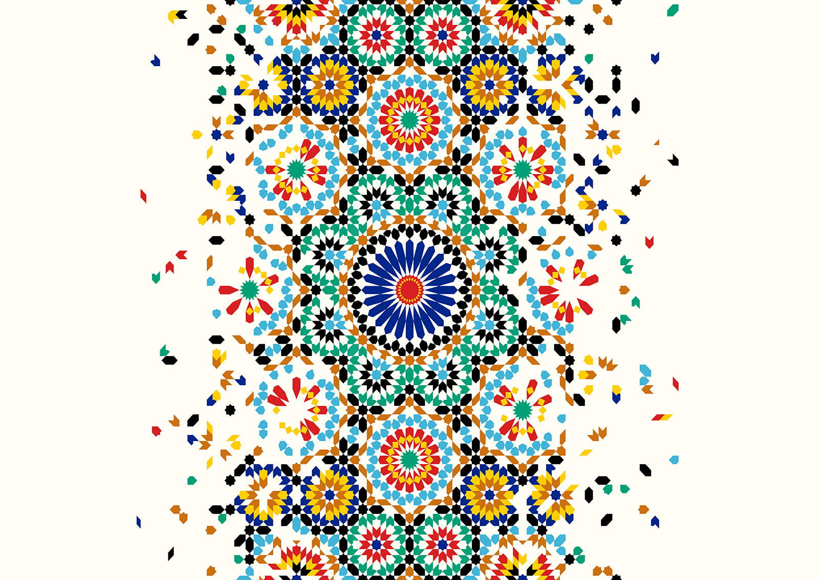 Colorful pattern on a white background