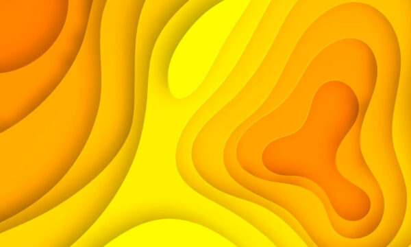 Žlté a oranžové tvary vystrihnutého papiera Žlté a oranžové tvary vystrihnutého papiera