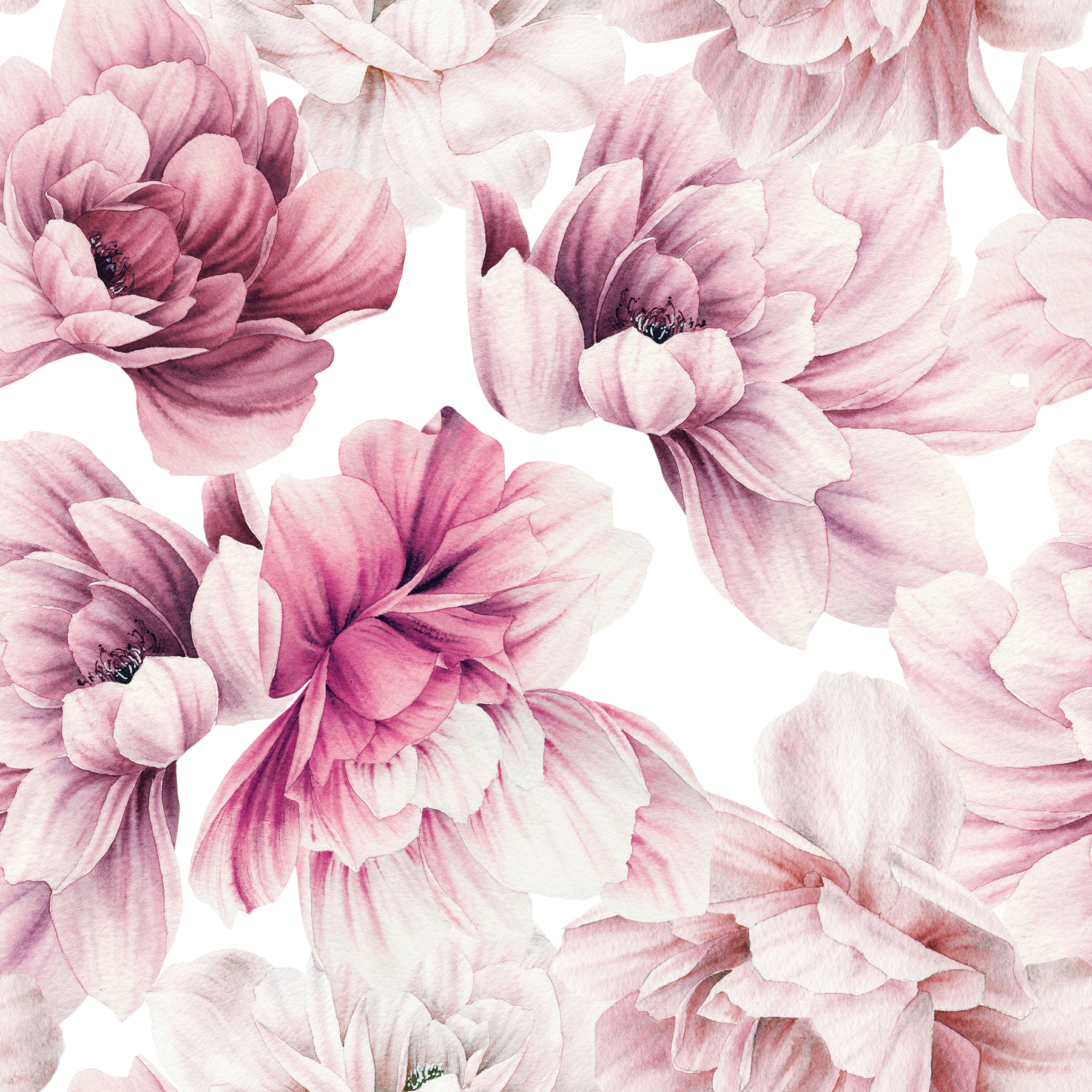 Delicate blooms in soft pastel hues