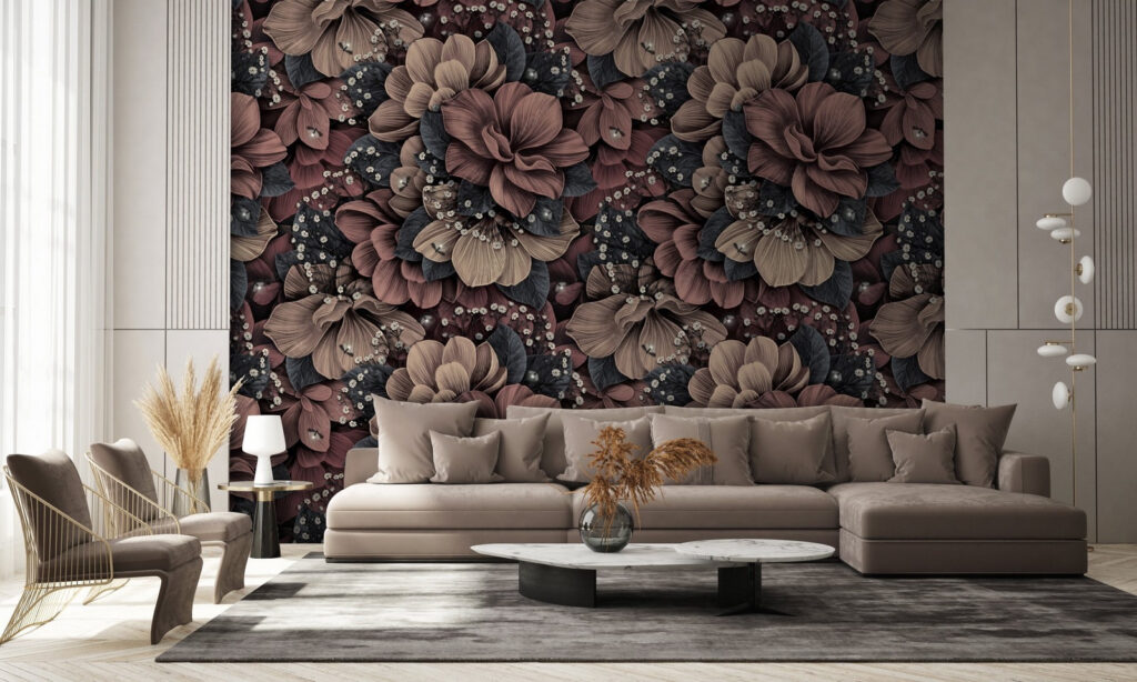 Group of flowers with small white and black leaves Group of flowers with small white and black leaves