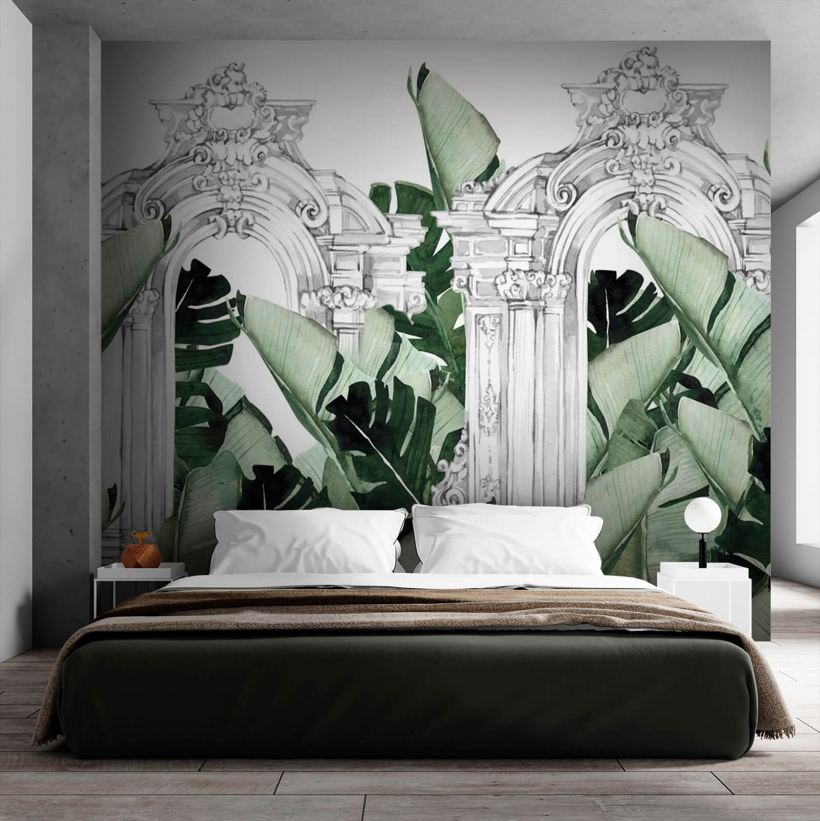 u71503pib1m - Biely oblúk so zelenými listami - tegory