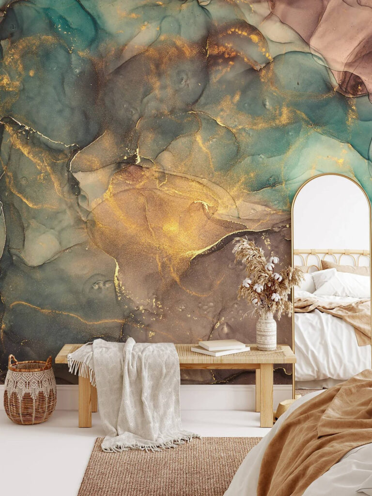 Abstract flow of vibrant colors