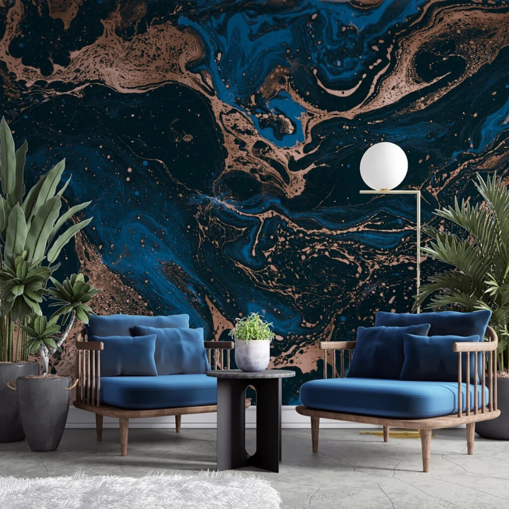 Swirling Midnight and Copper Rivers