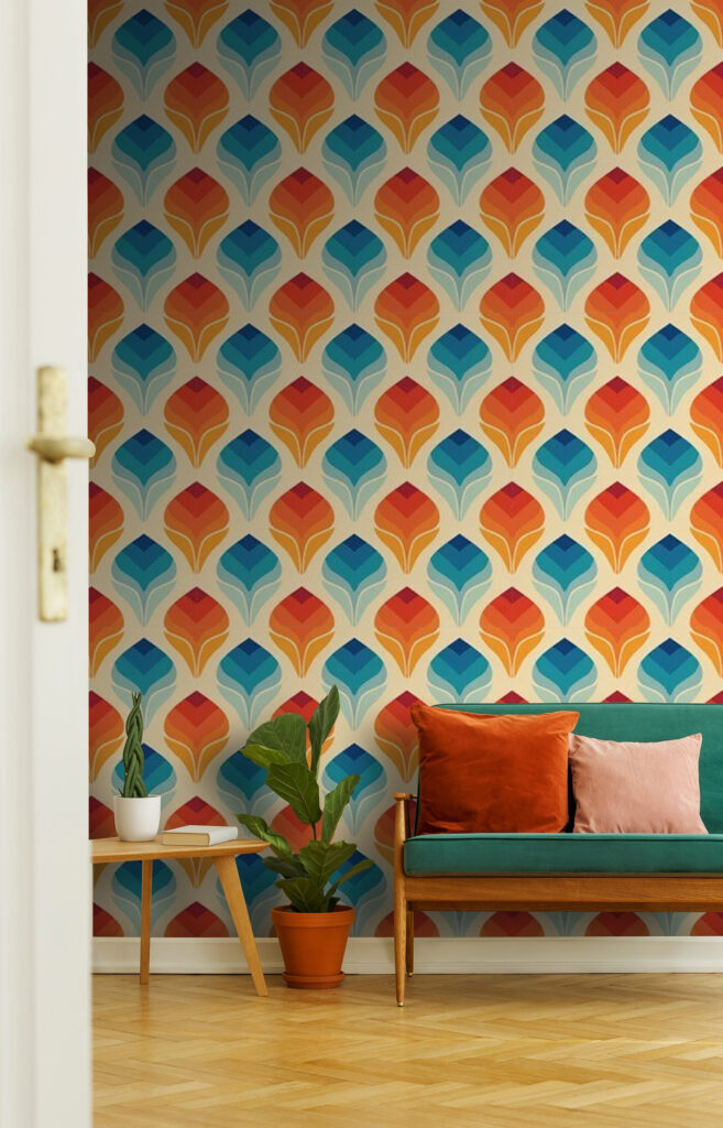 u71428pig2 657x1024 - Vzor oranžových a modrých listov - tegory