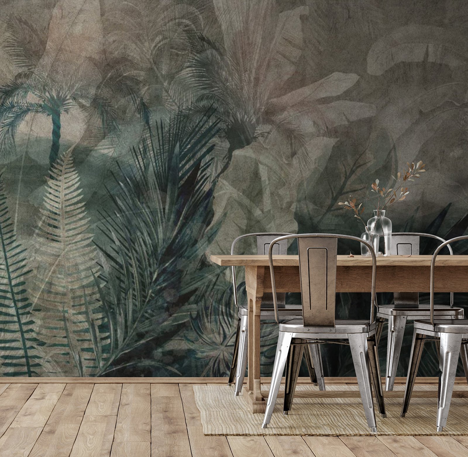 u71423piq1m - Skupina listov na sivom pozadí - tegory