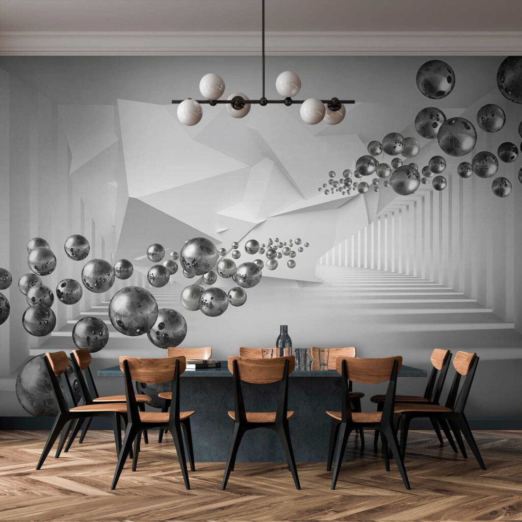 White room with white walls and white columns White room with white walls and white columns