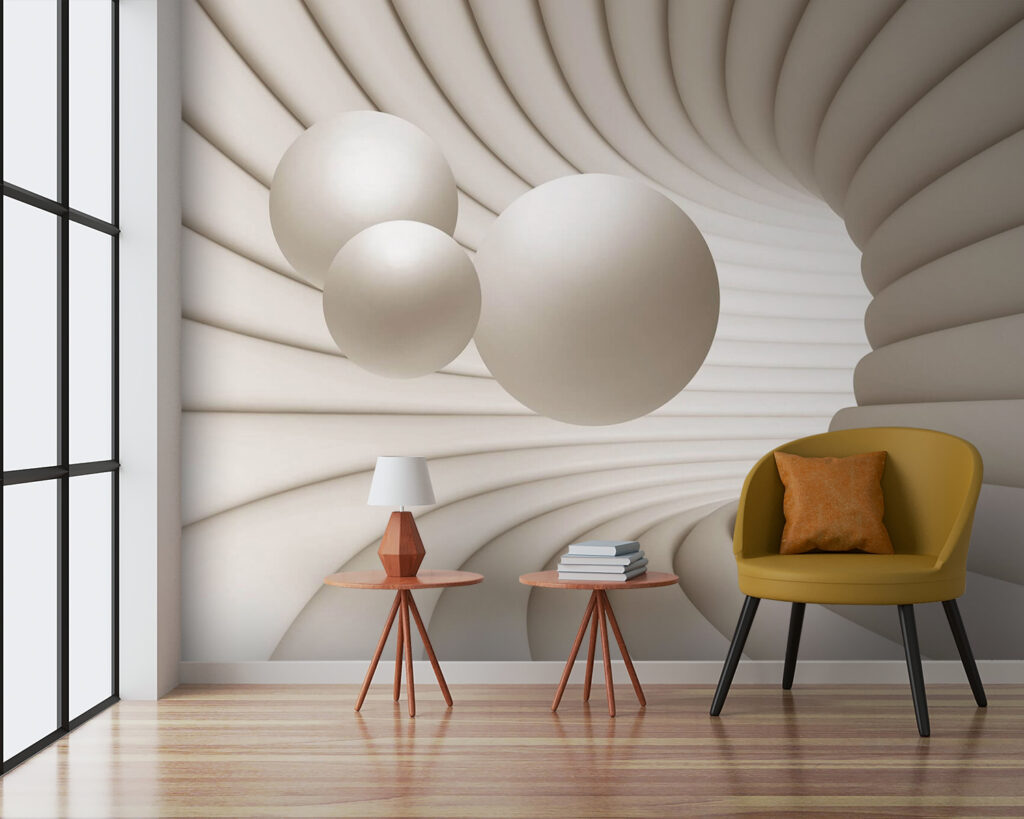 White circular object with balls White circular object with balls