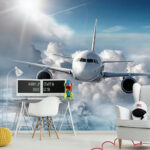 Fototapety Lietadlo letiace na oblohe