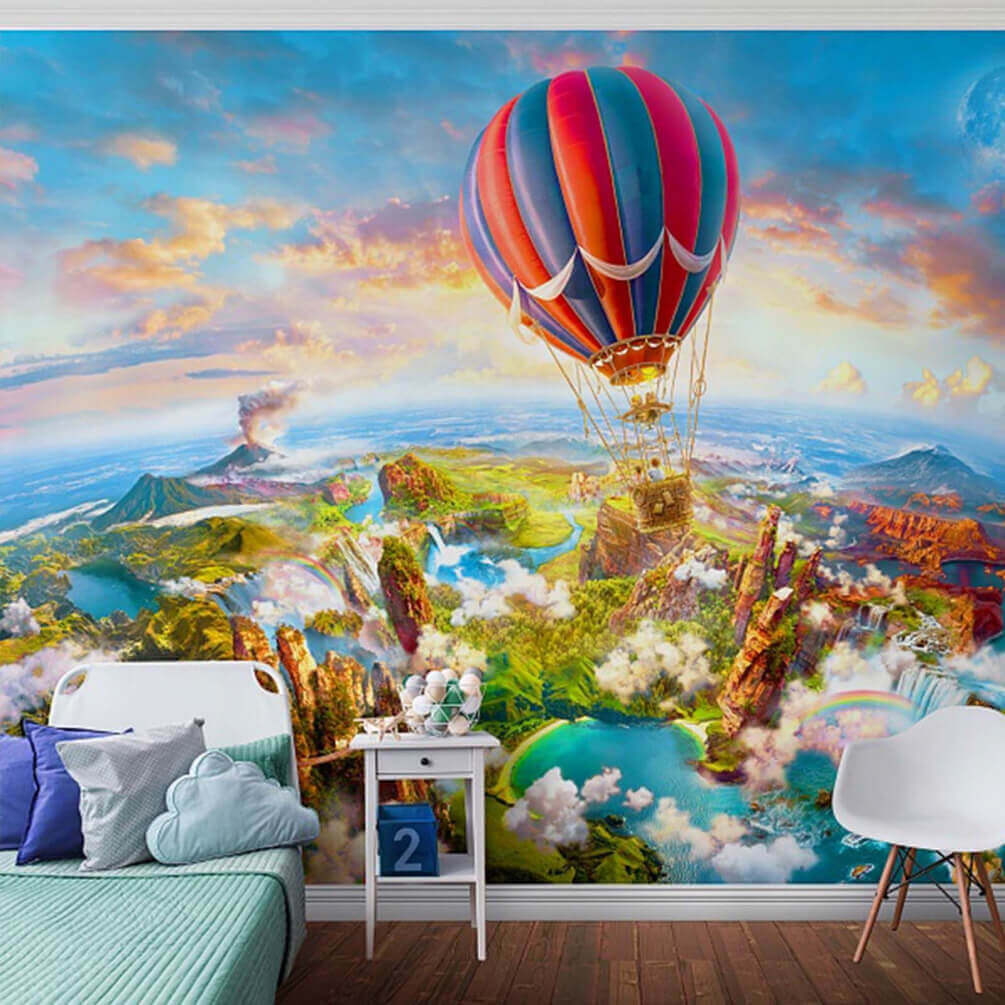 Teplovzdušný balón nad krajinou u62124pir1m - Teplovzdušný balón nad krajinou - tegory