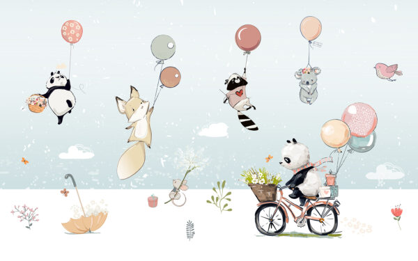 Karikatúra zvierat na bicykli Karikatúra zvierat na bicykli