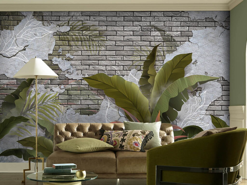 Tehlový múr s listami a tehlovou stenou u59823pig1 1024x768 - Tehlový múr s listami a tehlovou stenou - tegory