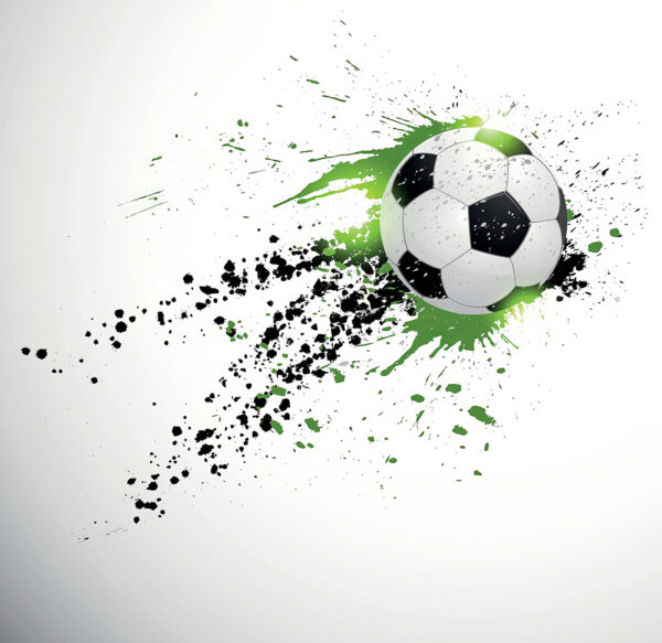 Futbalová lopta so striekancami farby Futbalová lopta so striekancami farby