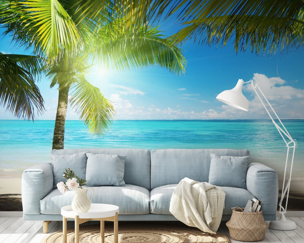 Palm trees on a beach Palm trees on a beach