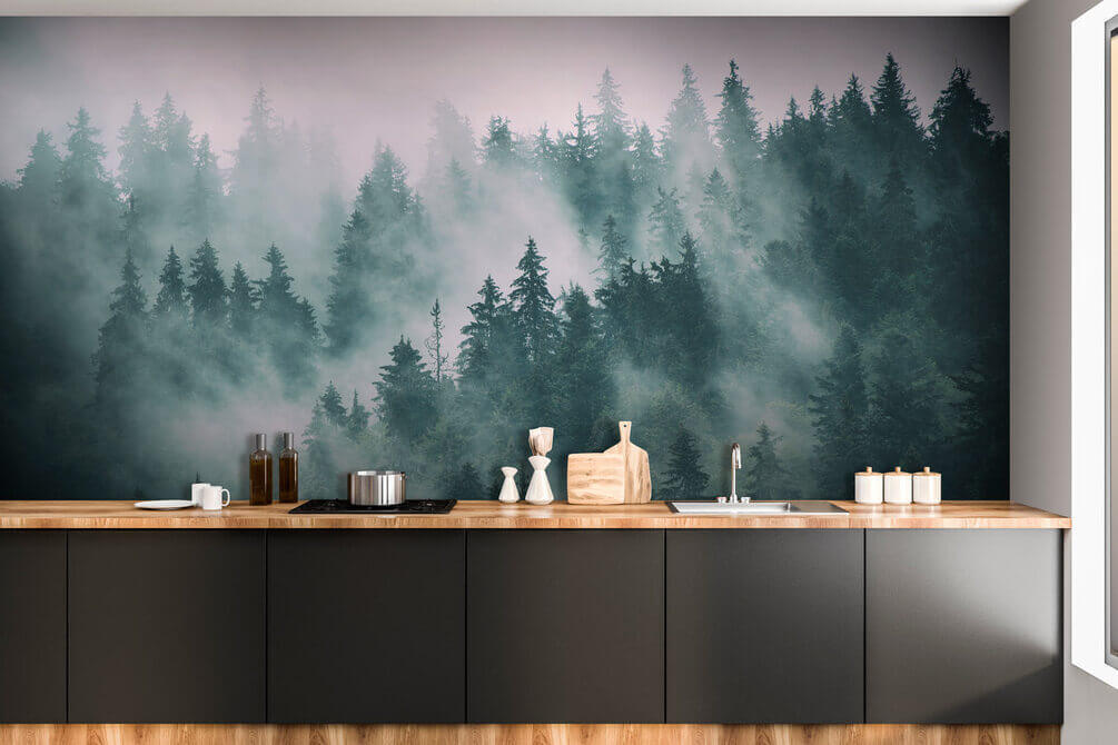 Hmlistý les so stromami u55536pik1m - Hmlistý les so stromami - tegory