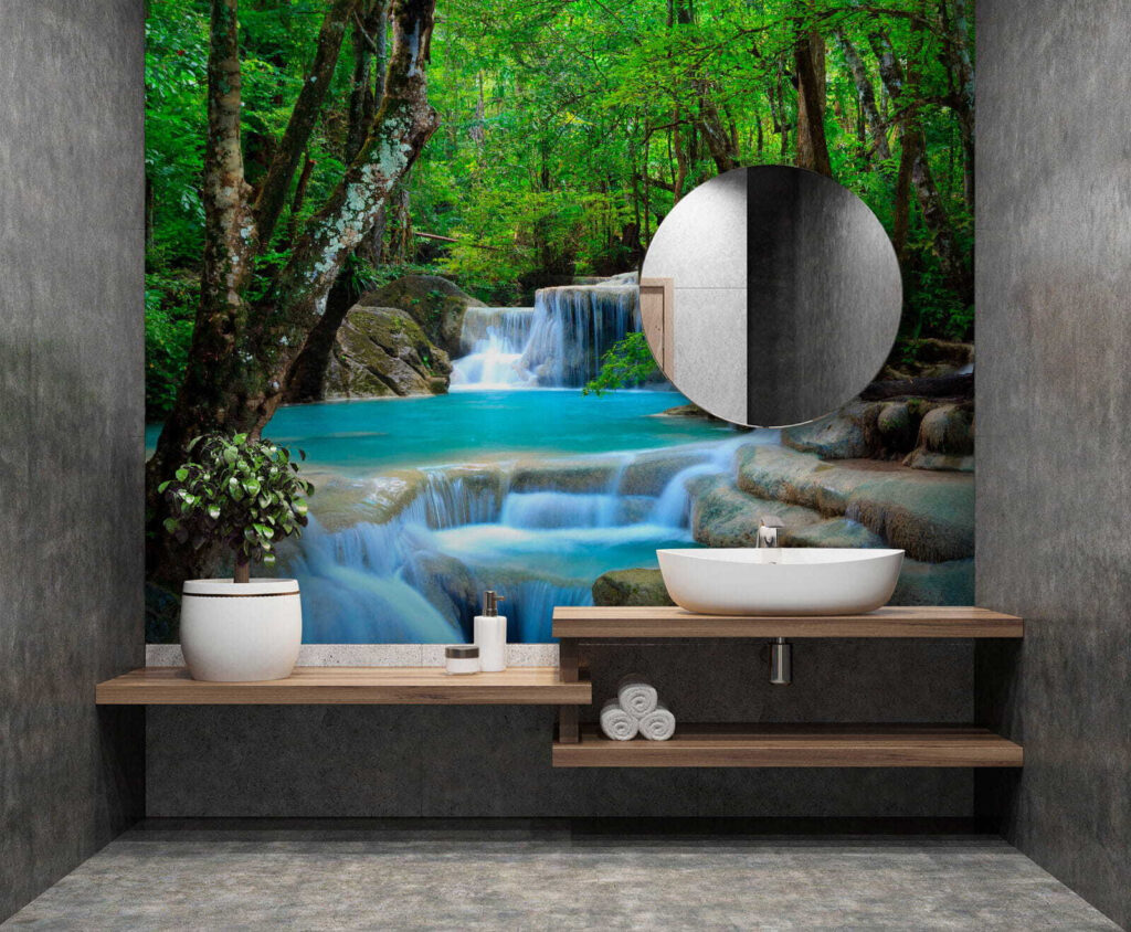 Waterfall in a forest Waterfall in a forest