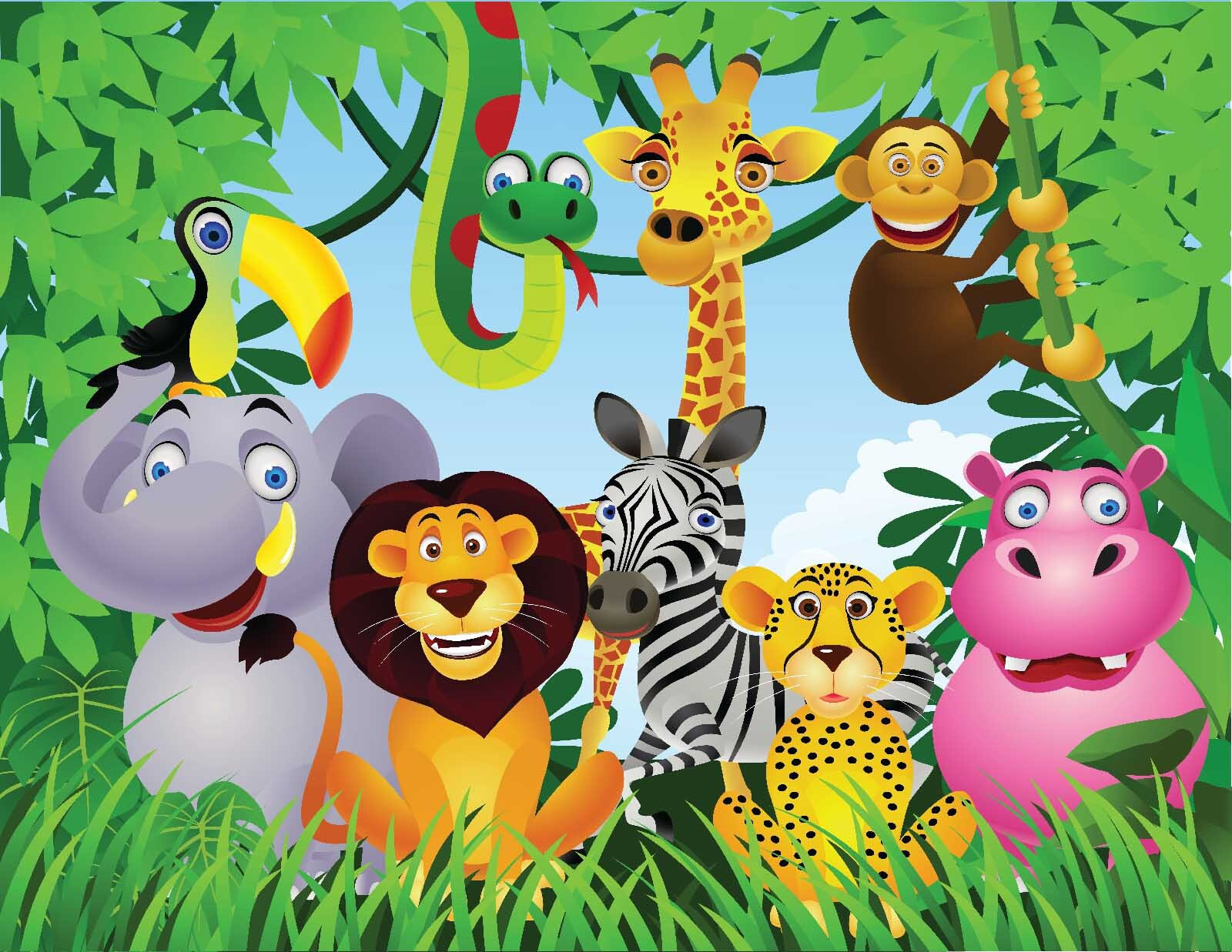 u53685p - Skupina zvierat v džungli - tegory