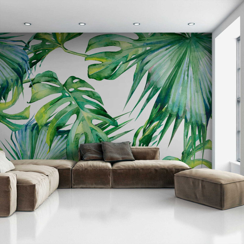 Lush green leaves in vibrant arrangement Lush green leaves in vibrant arrangement