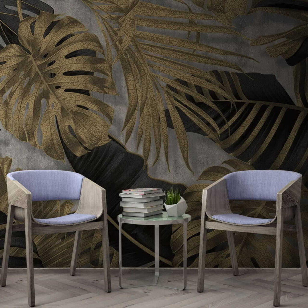 u53280piw1 1024x1024 - Elegantné tropické lístie na textúrovanom pozadí - tegory